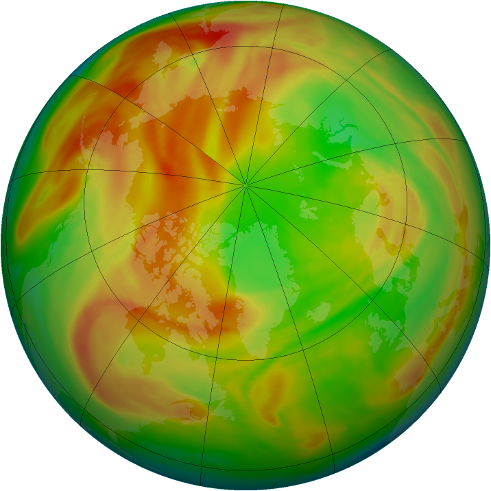 Arctic ozone map for 06 April 2007